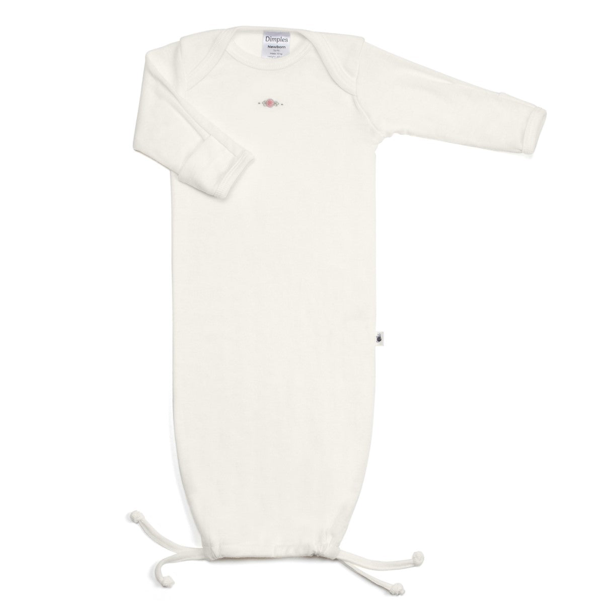 Dimples classic merino baby sleep gown in cream rose:image,small_image,thumbnail