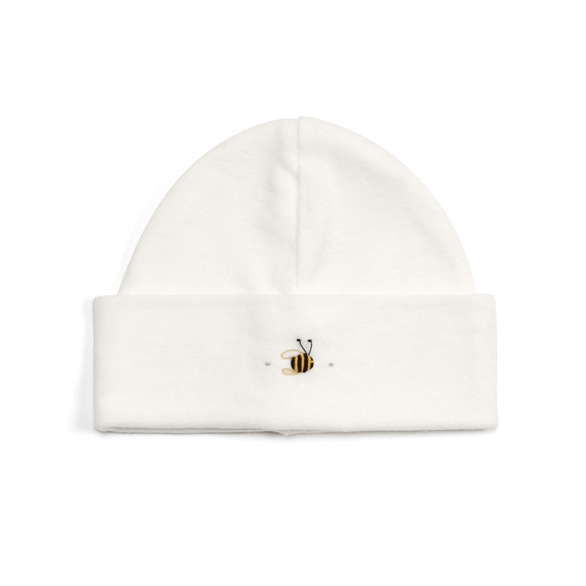 Dimples classic merino baby beanie in cream bee:image,small_image,thumbnail