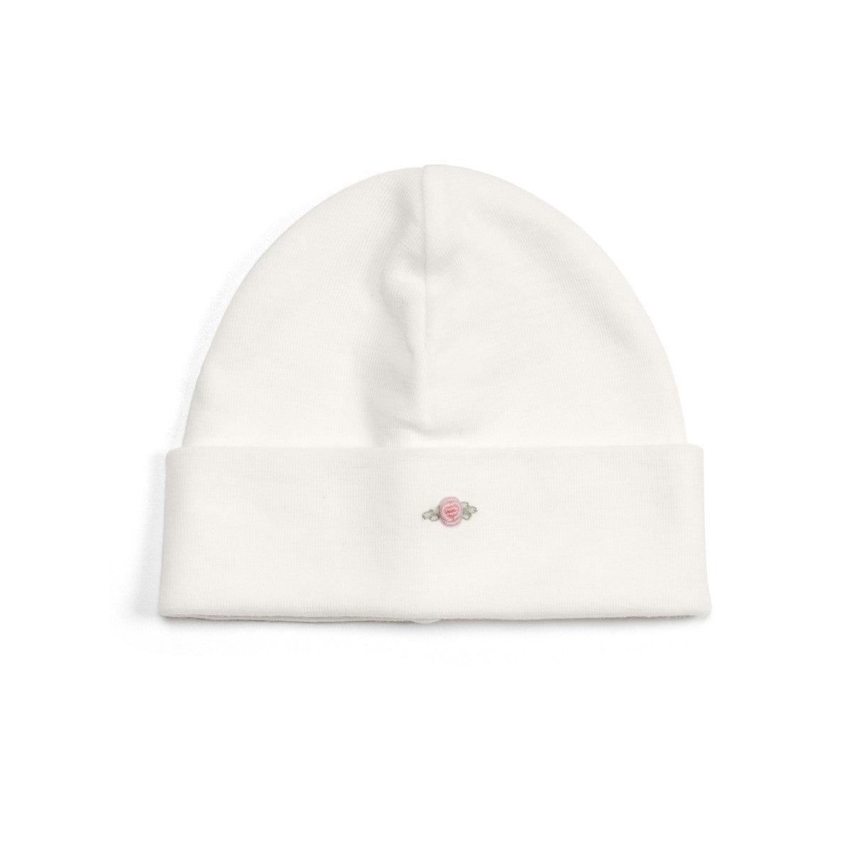 Dimples classic merino baby beanie in cream rose:image,small_image,thumbnail