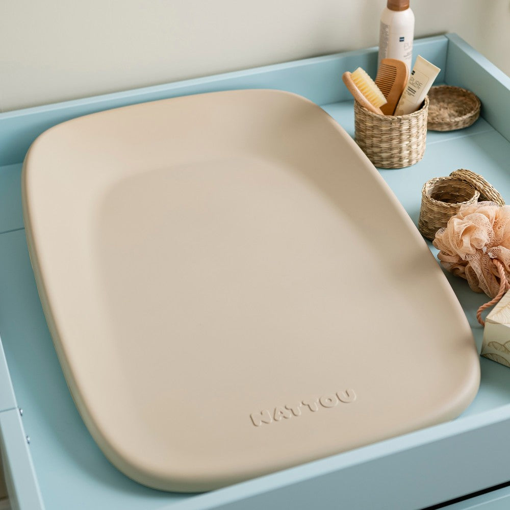 Baby Change Mat from Nattou in beige on a changinf table