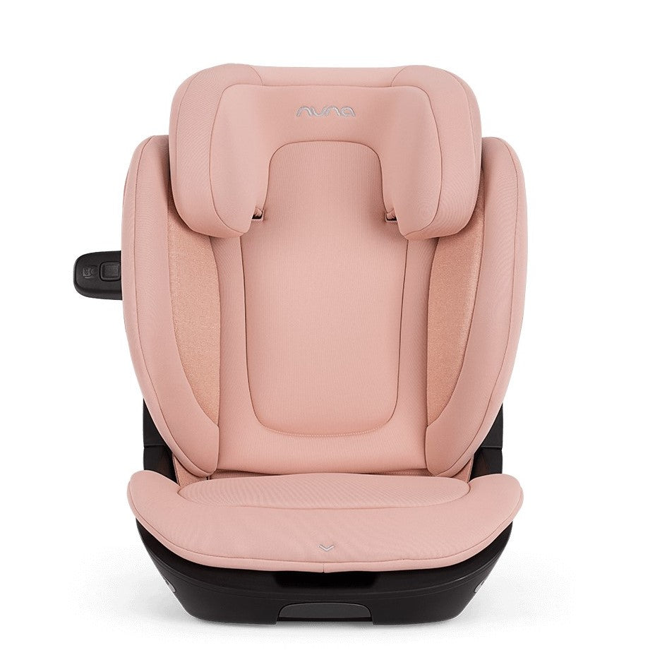 Nuna Aace Lx car seat capsule in Coral front angle