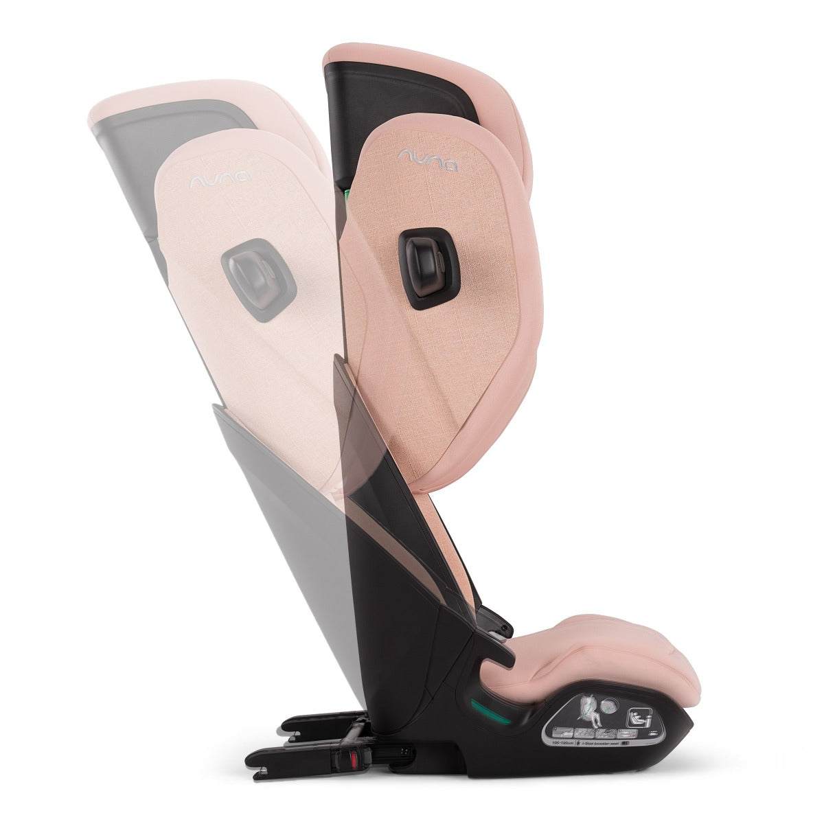 Nuna Aace Lx car seat capsule in Coral recline side angle