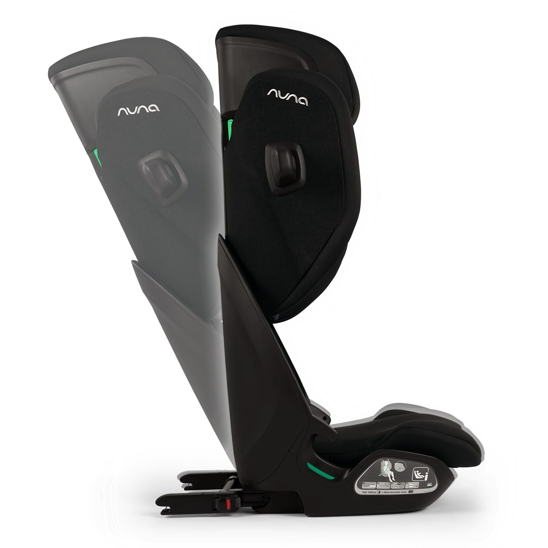 Nuna Aace lx car seat capsule in caviar Recline View