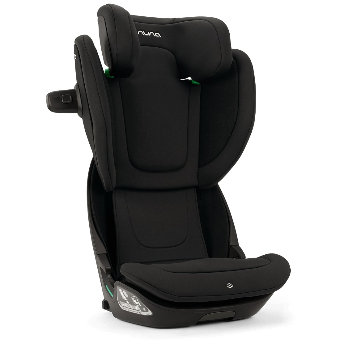 Nuna Aace lx car seat capsule in caviar Angle View
