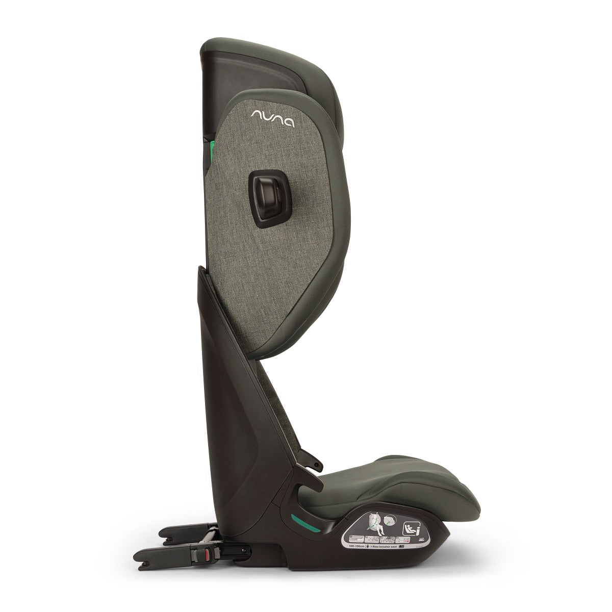 Nuna Aace lx car seat capsule in forest side view.