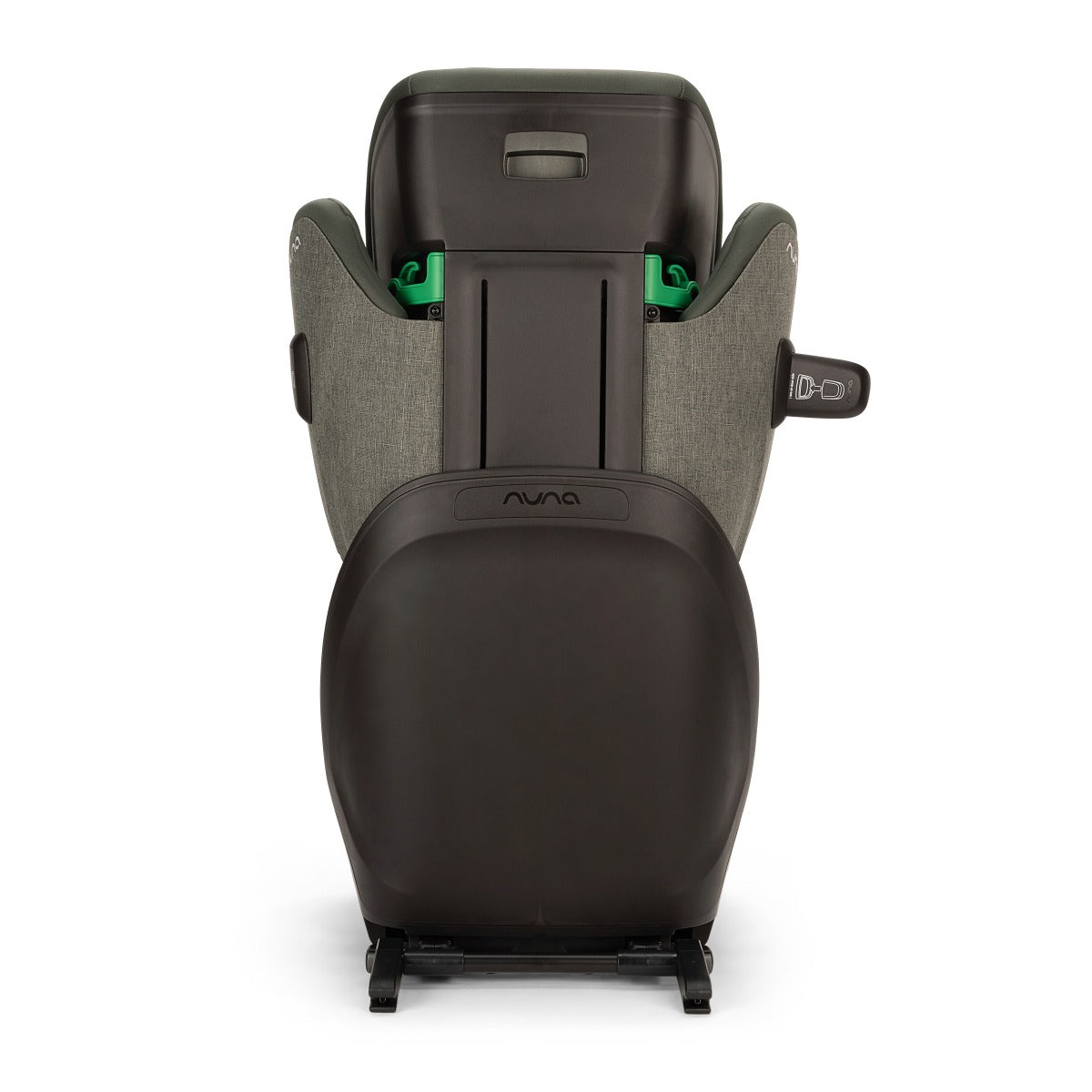 Nuna Aace lx car seat capsule in forest back view.