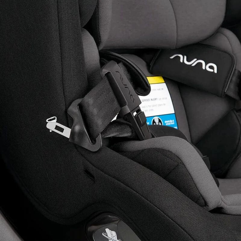 Nuna Revv Convertable carseat in caviar belt holders