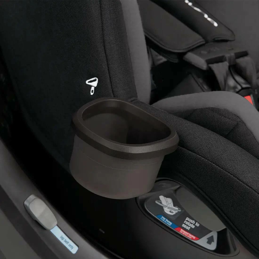 Nuna Revv Convertable carseat in caviar cup holder