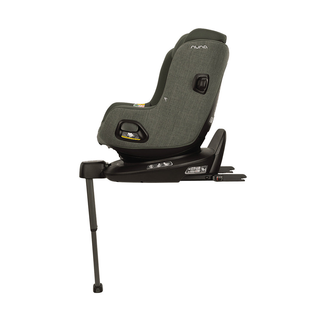 Pruu car seat in forest side view attached with a base