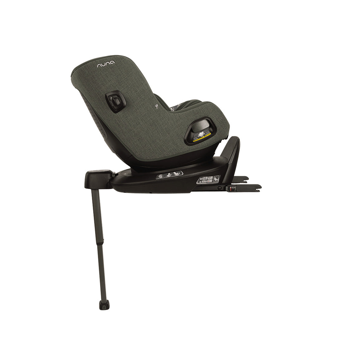 Pruu car seat in forest side view reclined attached with a base