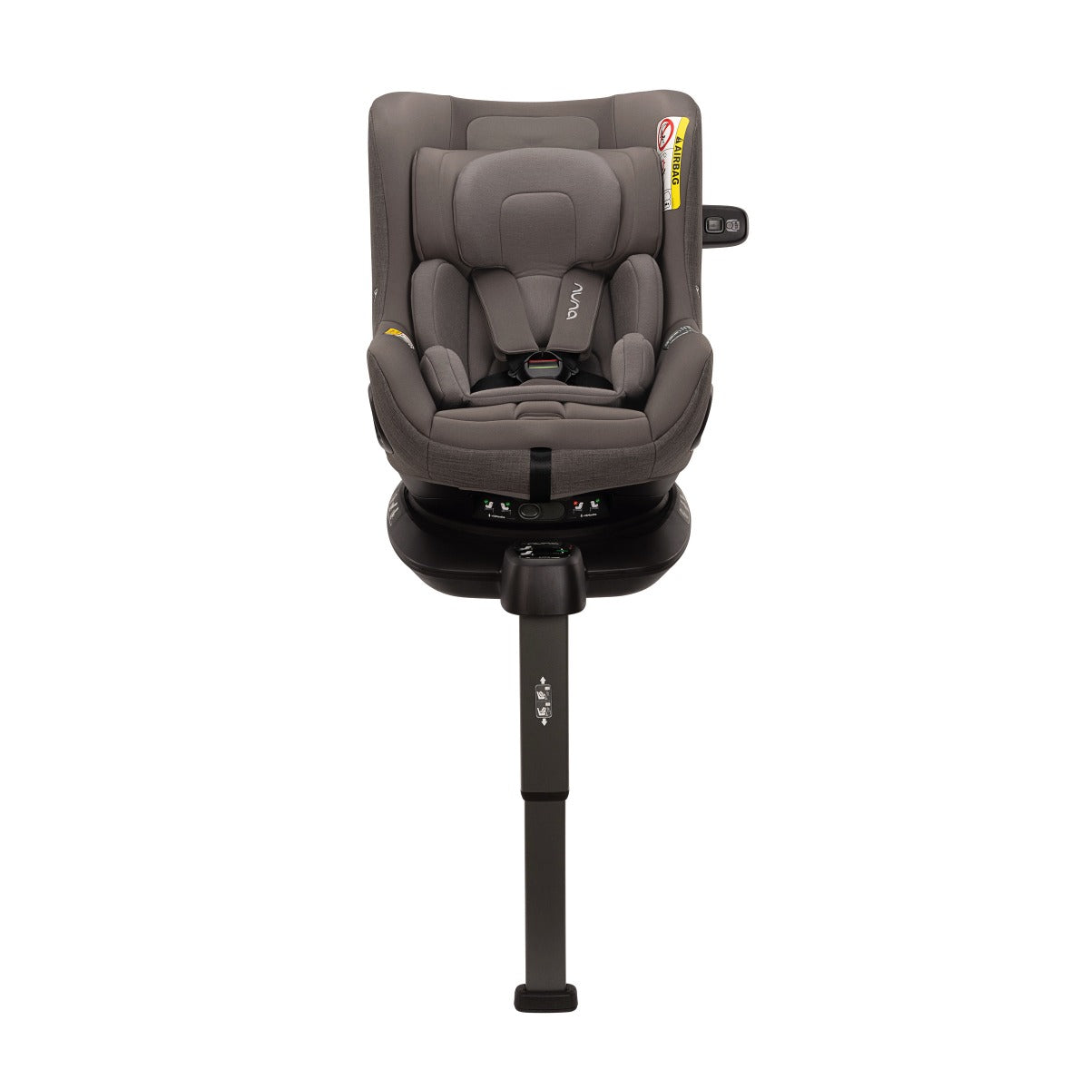 Nuna Pruu car seat attached to a base front view:image,small_image,thumbnail,swatch_image
