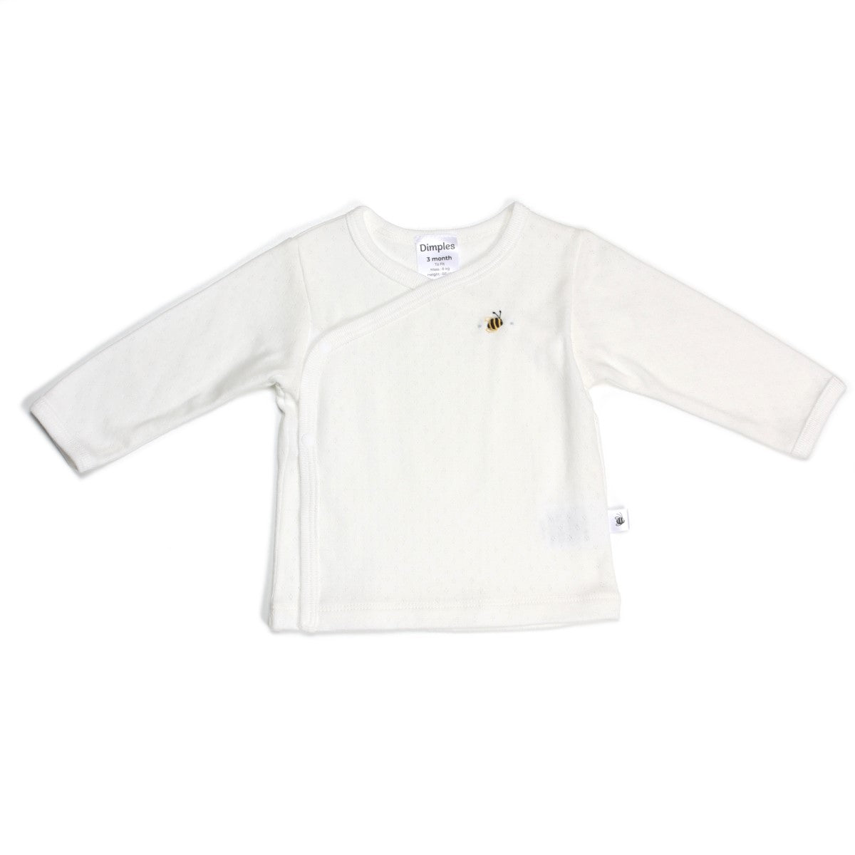 Cotton Kimono Cardigan in White Bee:image,small_image,thumbnail,swatch_image