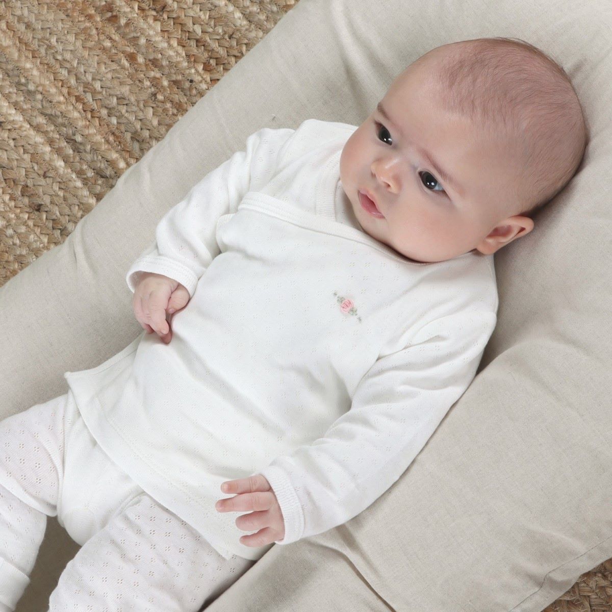 Dimples cotton kimono cardigan on baby