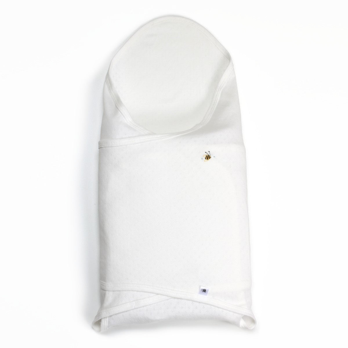cotton snuggle wrap dimples white bee:image,small_image,thumbnail,swatch_image