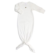 Cotton Tie Gown Dimples in White Bee:image,small_image,thumbnail,swatch_image