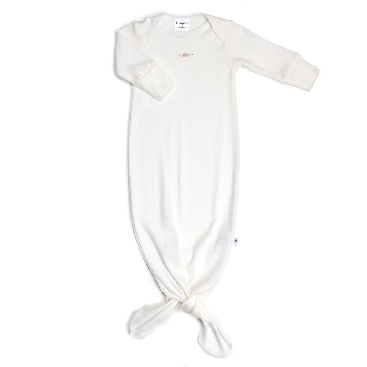 Dimples baby gown in white rose:image,small_image,thumbnail