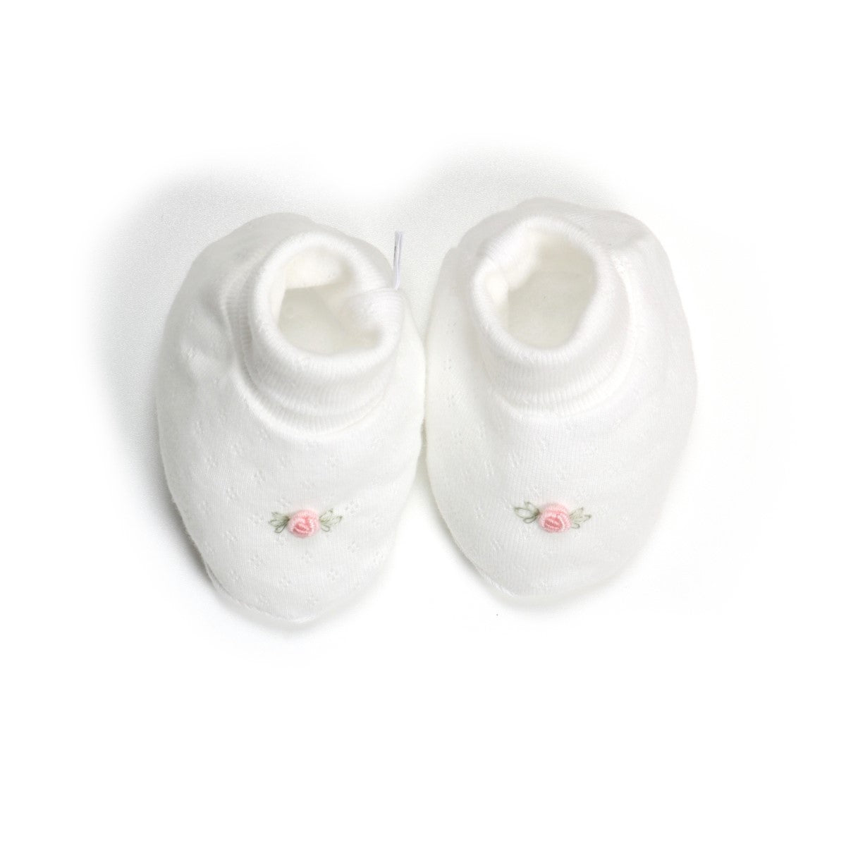 Cotton Booties by dimples in white rose:image,small_image,thumbnail,swatch_image