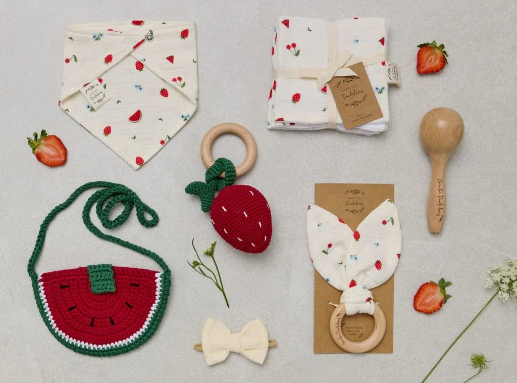 Strawberry Crochet Rattle