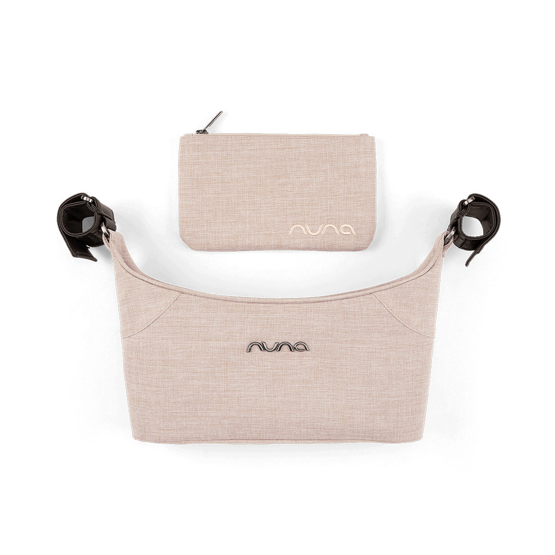 Nuna Stroller organiser in biscotti colour with pouch:image,small_image,thumbnail,swatch_image