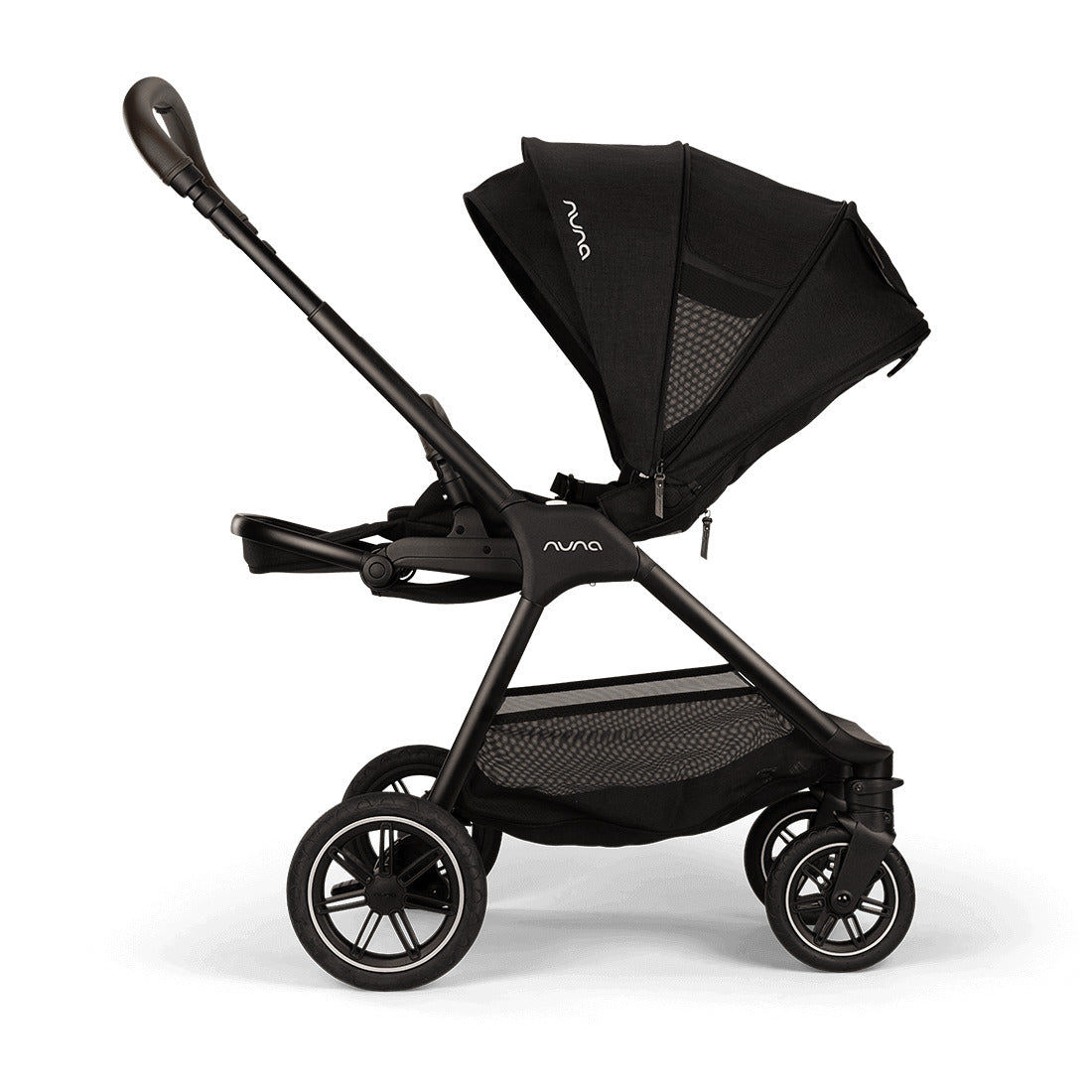Nuna Triv Next Caviar pram side view 