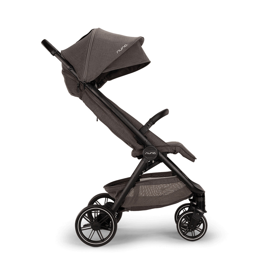 Nuna Trvl Lx Pram in Thunder side view