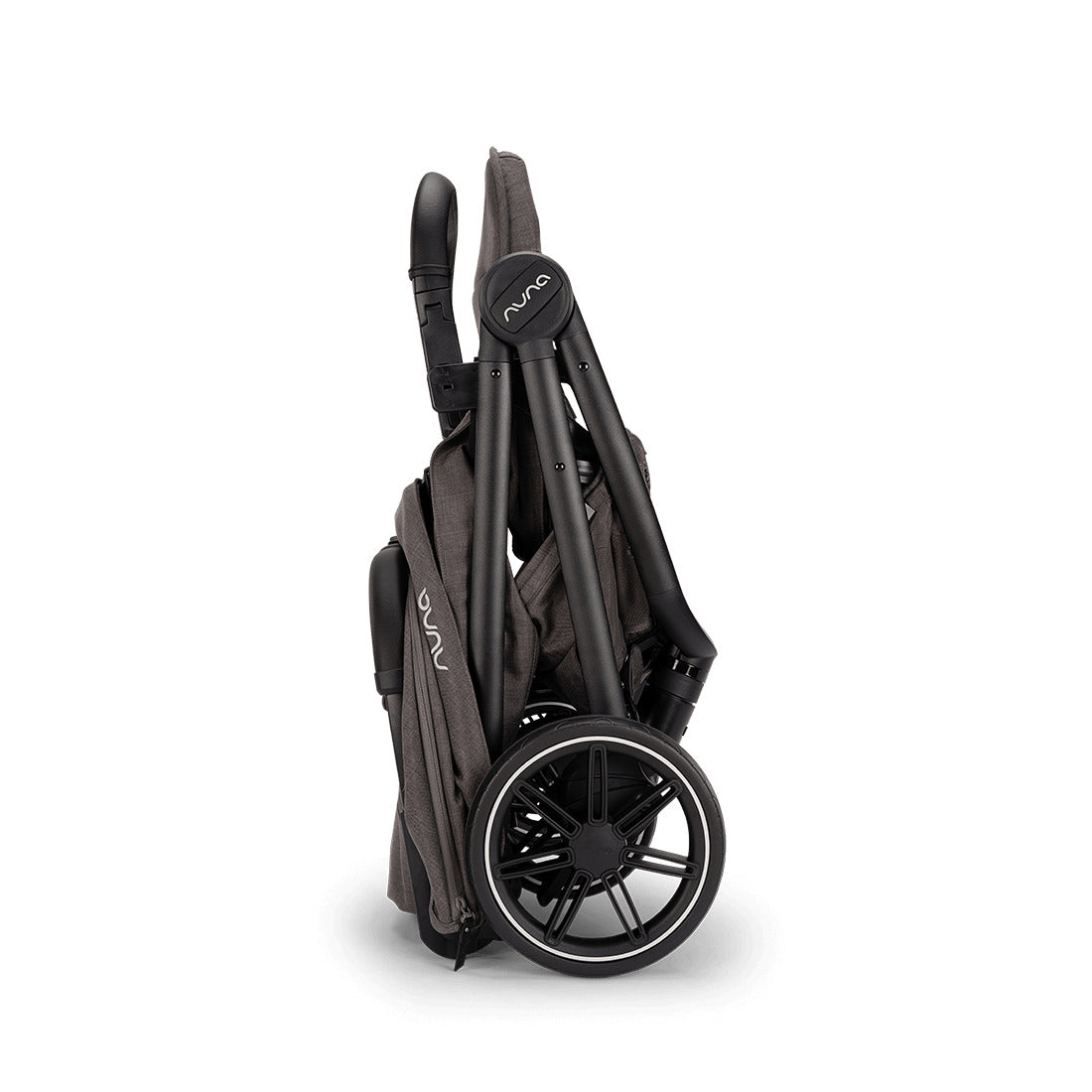 Nuna Trvl Lx Pram in Thunder folded