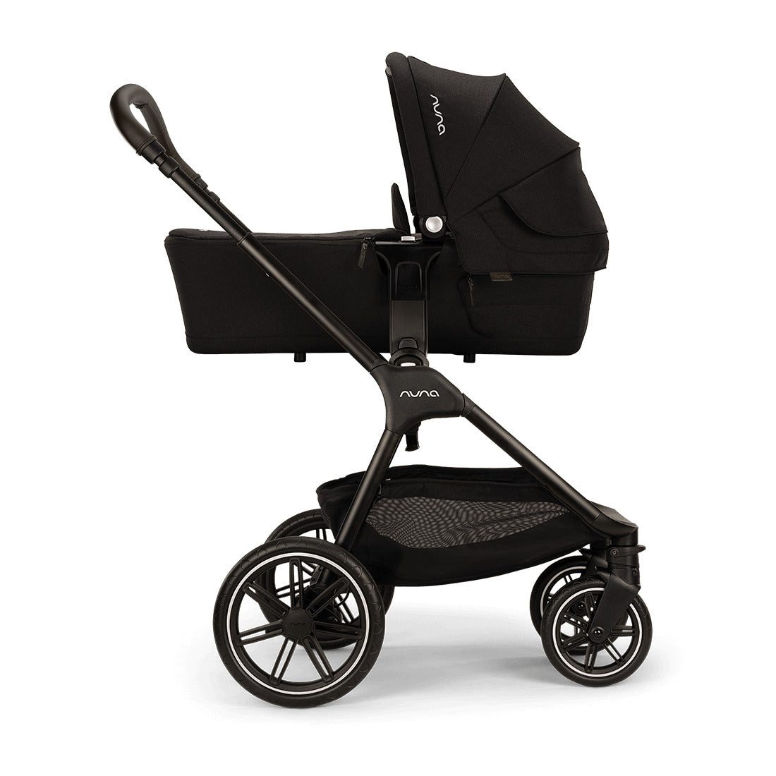 Carry Cot attached to Nuna Triv Lx stroller