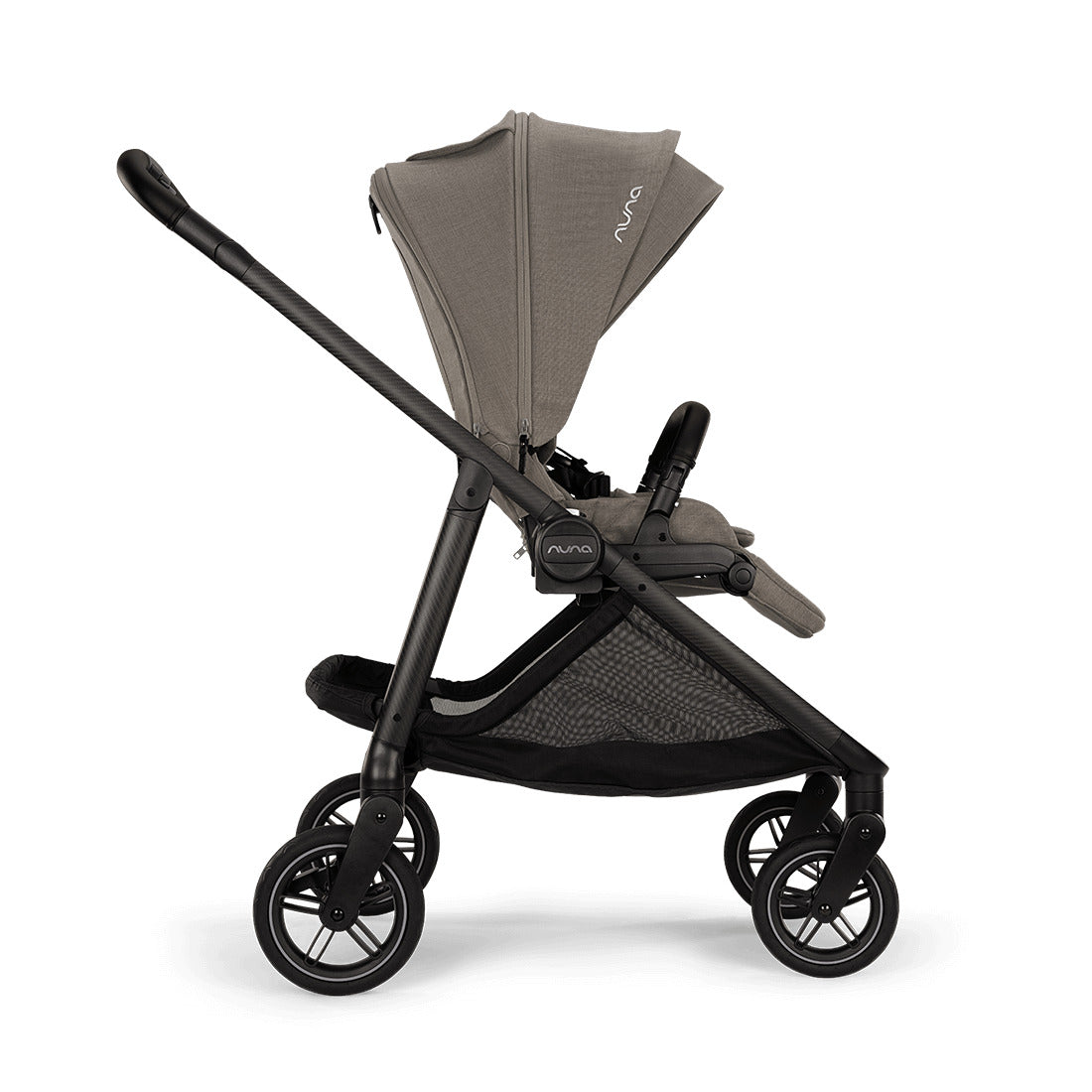 Nuna Swiv Stroller in granite side view