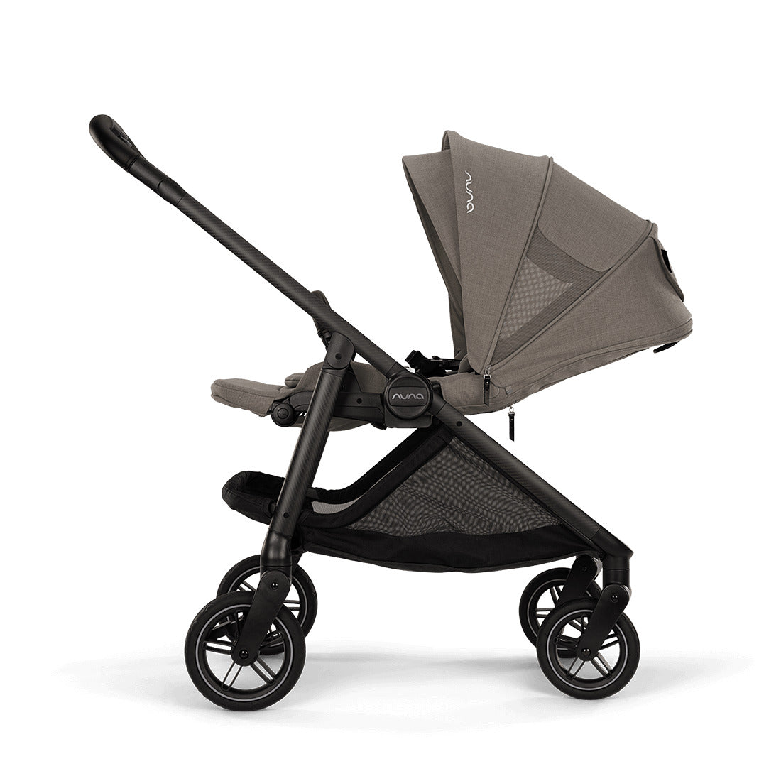 Nuna Swiv Stroller in granite side view