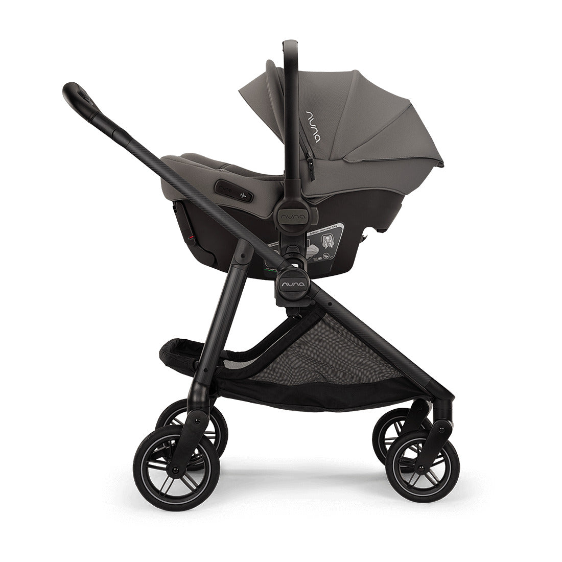 Nuna Swiv Stroller in granite arra view