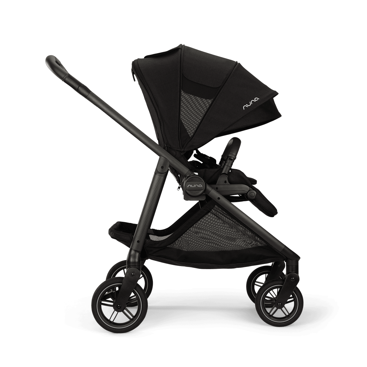 Nuna Swiv Caviar Side View 