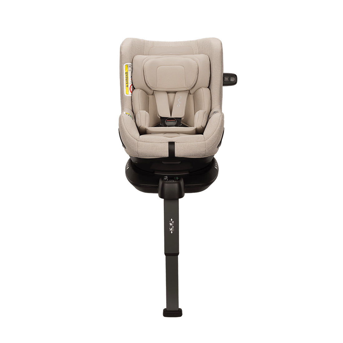 Todl Next - Nuna Car seat in Biscotti front view with base