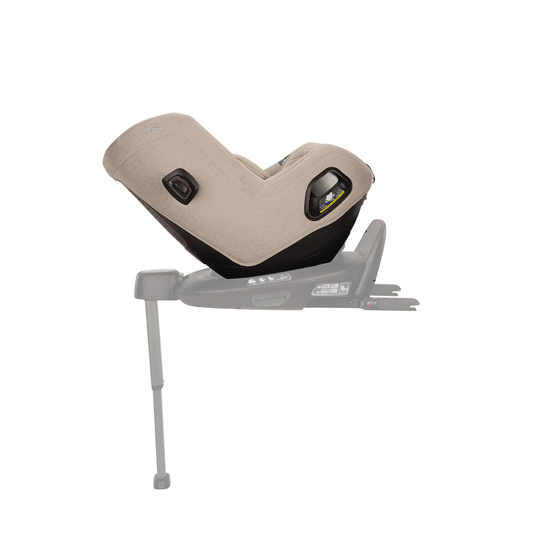 Todl Next - Nuna Car seat in Biscotti recline view with base