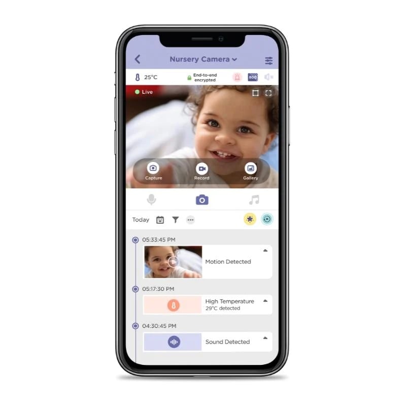 Oricom 5" Smart HD Touchscreen Premium Baby Monitor
