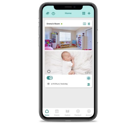 Smart HD Dual Camera Baby Monitor from Oricom Hubble App
