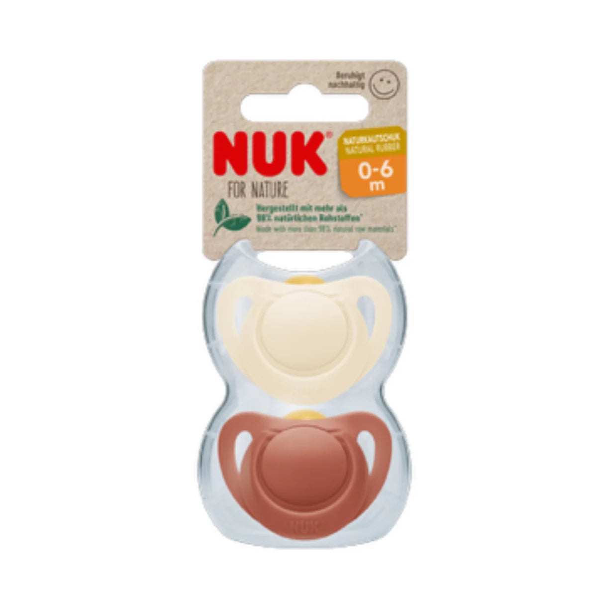 NUK for Nature Latex Soother 2pk - NUK - Dimples