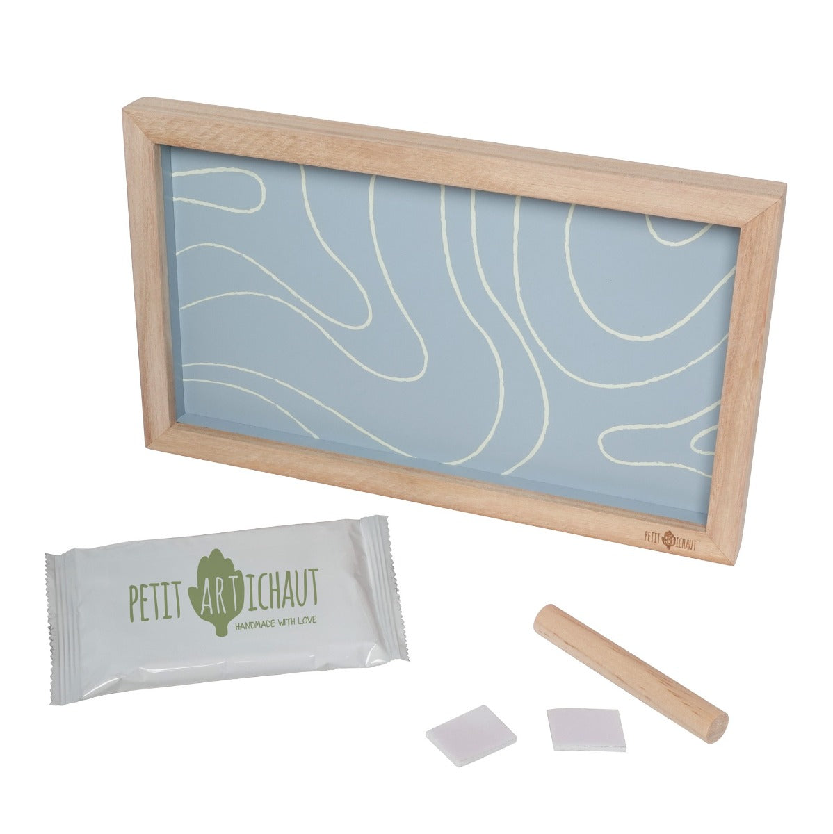 Petit Artichaut 2 Print Frame - Blue Abstract