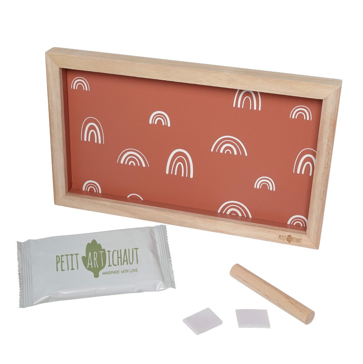 Petit Artichaut 2 Print Frame Rainbow terracotta  with all accessories
