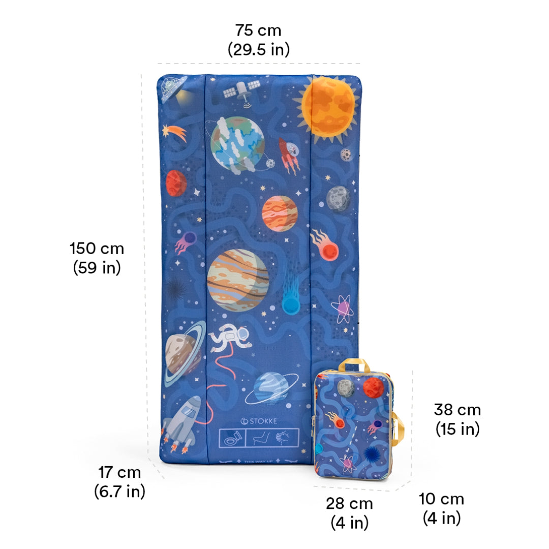 stokke sleeping bag Stokke Jetkids CloudSleeper V2 Space Print | Travel Mattress| Dimples
