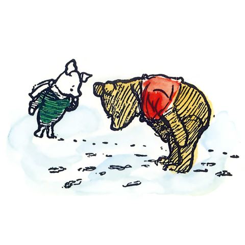 Pooh And Piglet Looking At Footprints:image,small_image,thumbnail,swatch_image