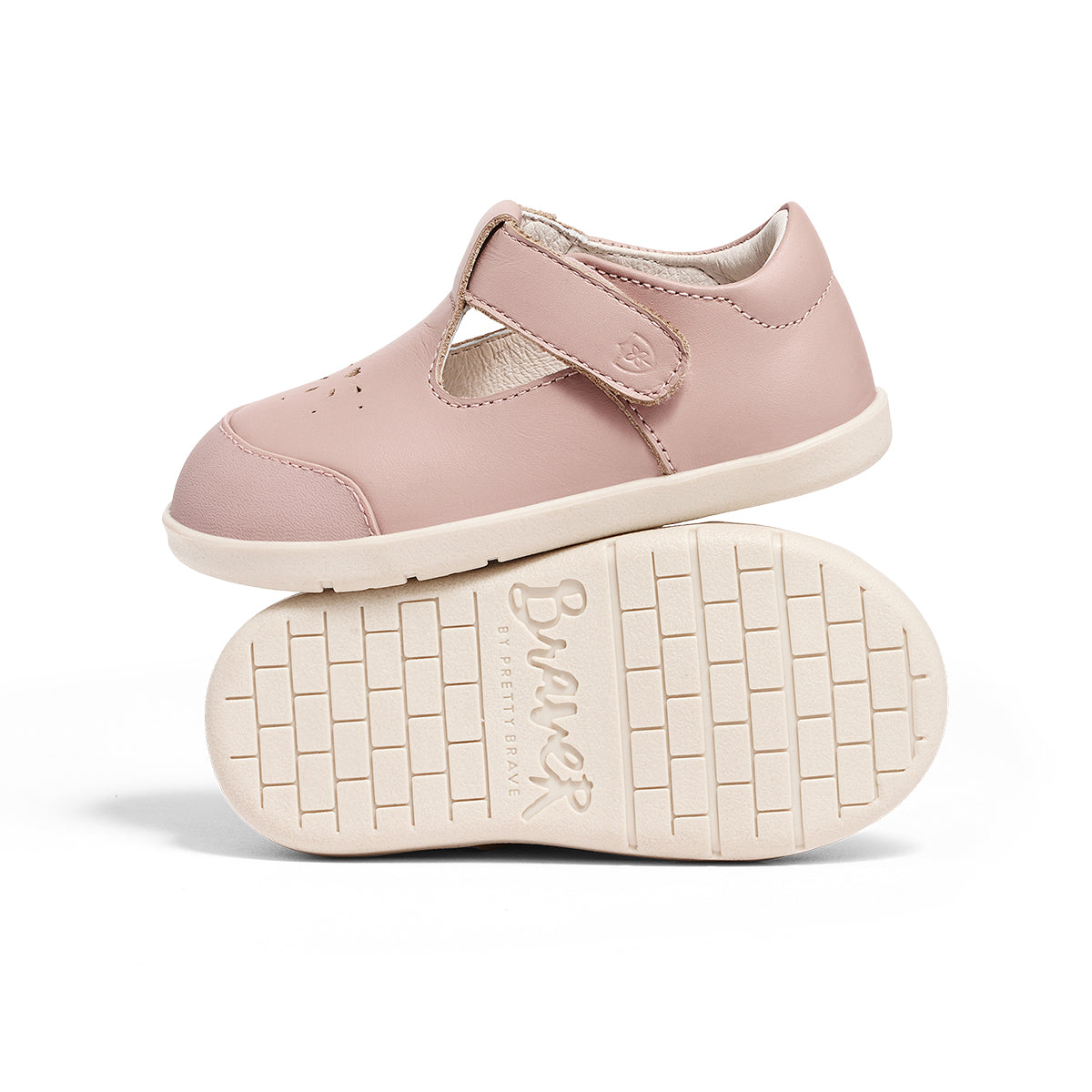baby girl shoes in blush side view