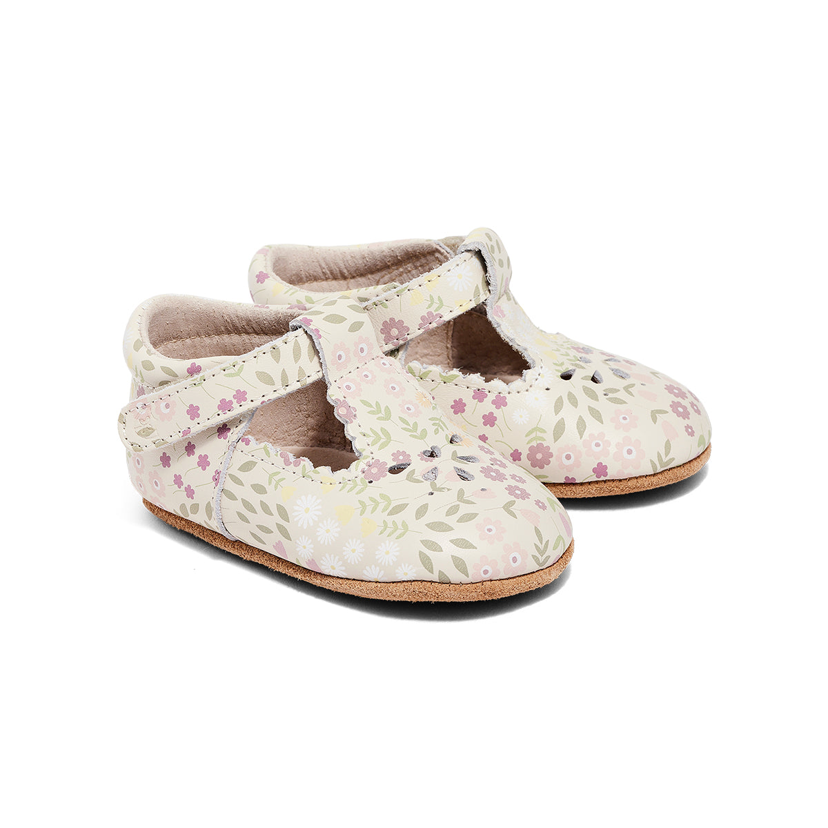 Floral print baby shoes