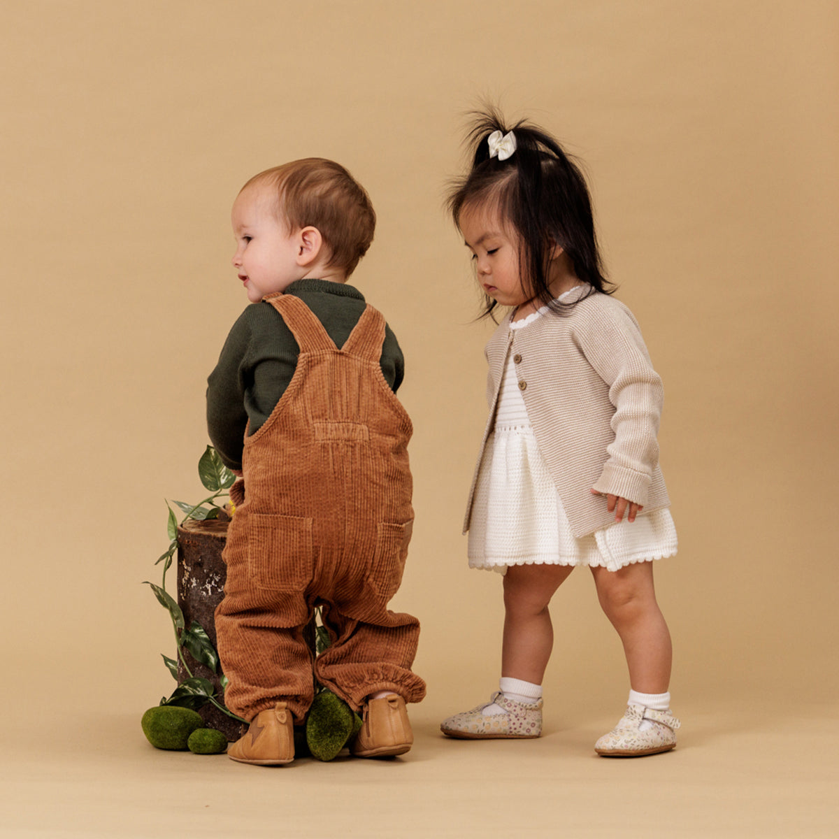 Babies wearing pretty brave shoes