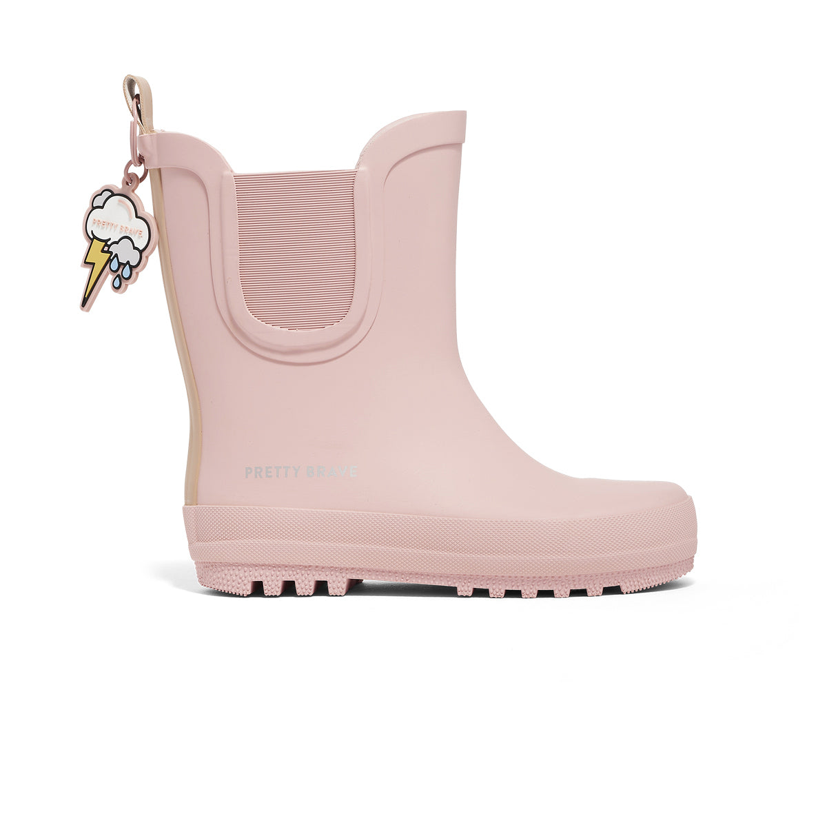 Rubber rain boots for kids side view