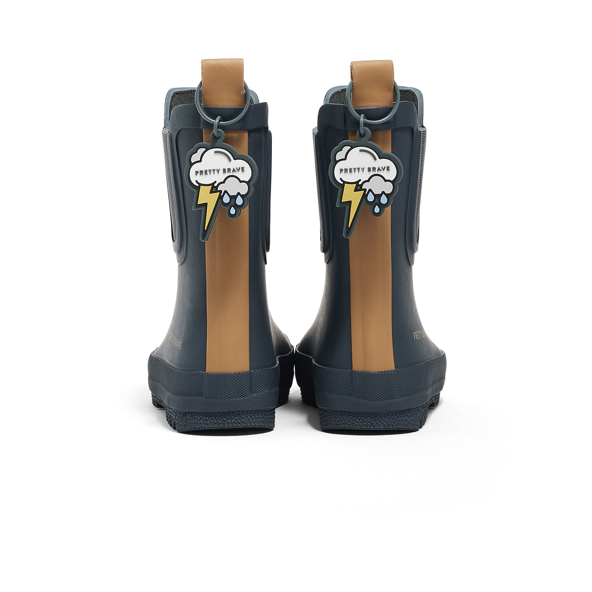 Rubber rain boots for kids rear view