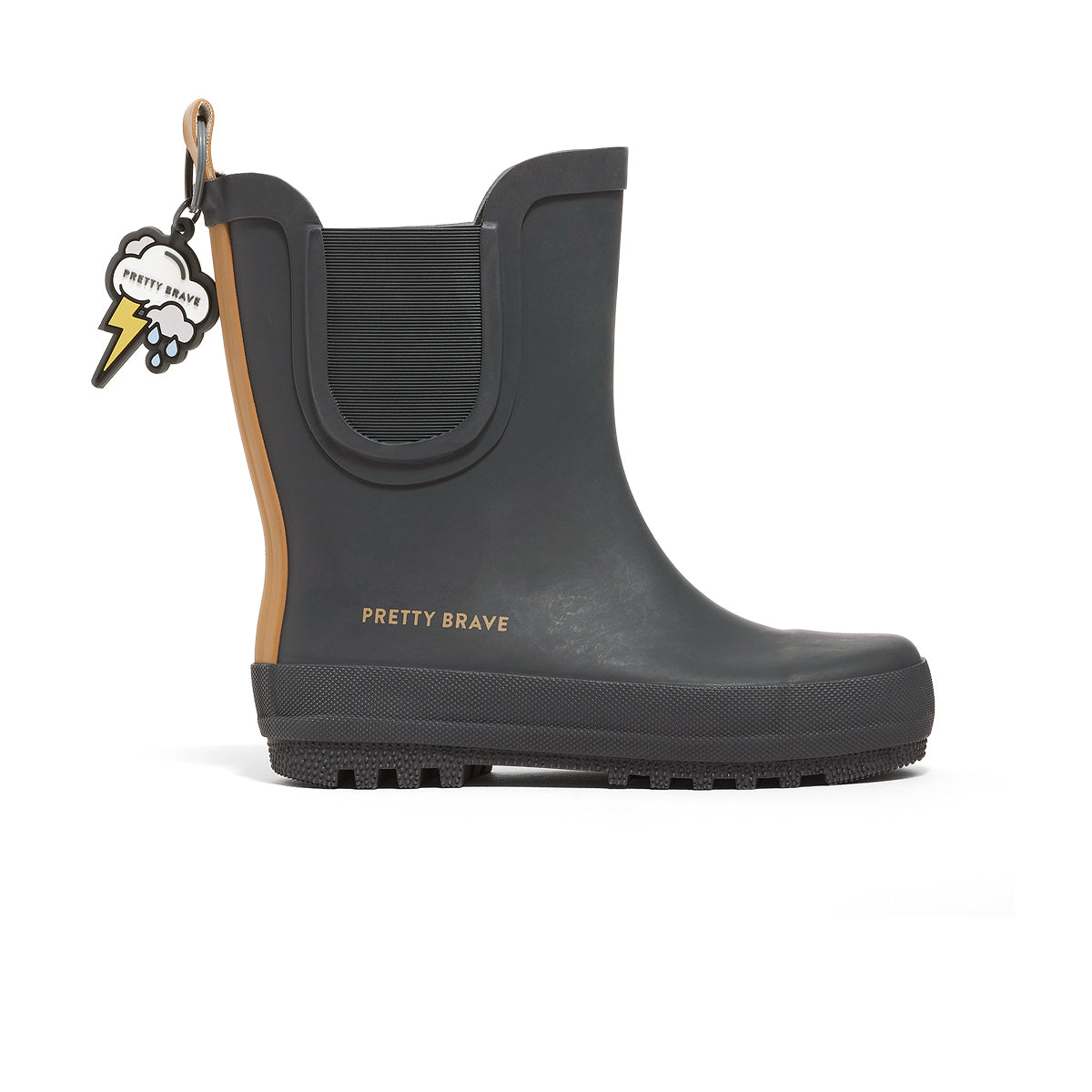 Rubber rain boots for kids side view