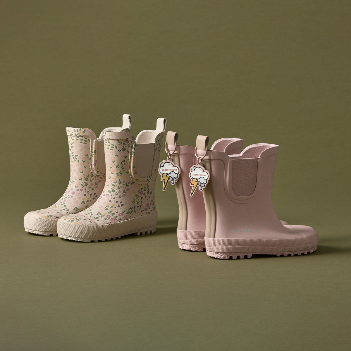 Rubber rain boots for kids
