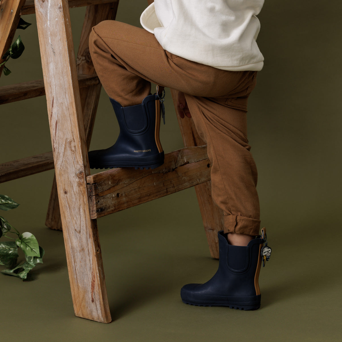 Rubber rain boots for kids