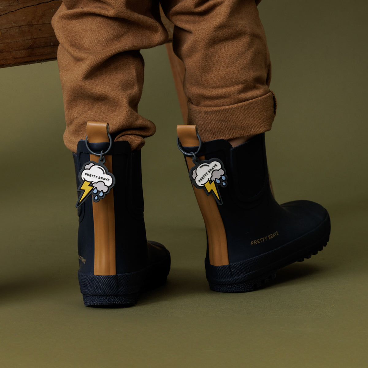 Rubber rain boots for kids