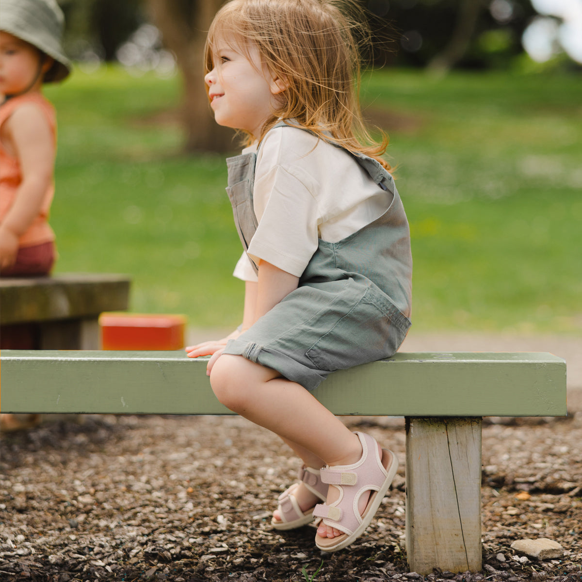 Baby wearing pretty brave high grip sandal